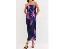 B.P.C sukienka plisowana bandeau we wzory kwiatowe ^46