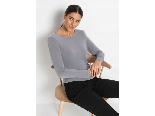 B.P.C bluzka odkryte plecy łańcuszki szara ^40/42