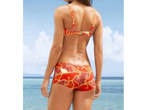 B.P.C bikini z bokserkami czerwone z nadrukiem 40.