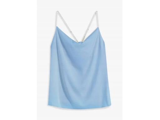 B.P.C bluzka na ramiączka z lejącym dekoltem błękitna r.42