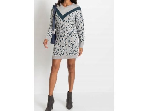 B.P.C sukienka dzianinowa w cętki ^40/42