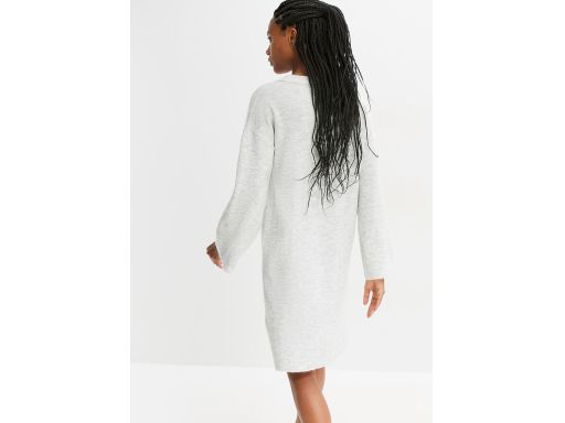 B.P.C dzianinowa sukienka prosta szara melanż ^40/42