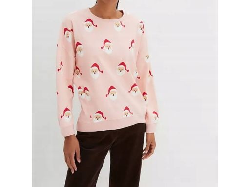 B.P.C bluza świąteczna różowa w mikołaje 52/54.