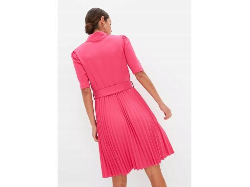 B.P.C sukienka plisowana różowa z dżerseju 36/38.