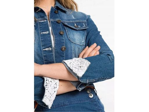 B.P.C kurtka jeansowa z koronką na mankietach ^32