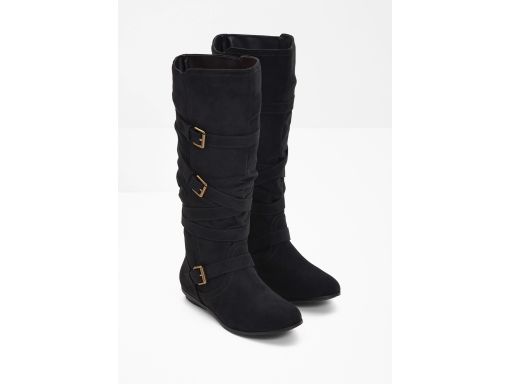 B.P.C kozaki czarne z ozdobnymi klamrami 42.