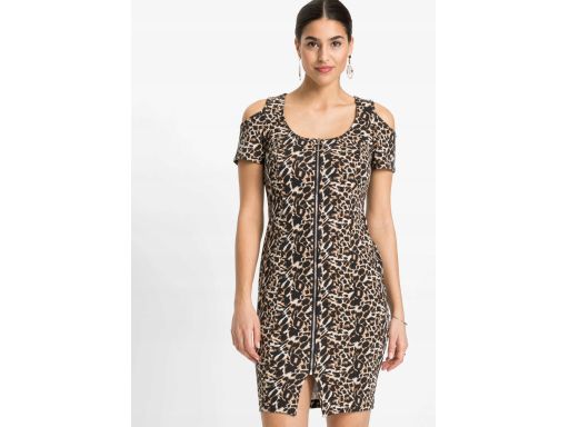 B.P.C sexi sukienka gepard z suwakiem ^40/42