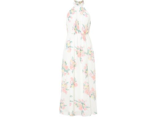 B.P.C długa sukienka szyfon kwiaty 42.