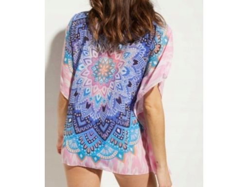 B.P.C sukienka plażowa tunika szyfonowa we wzory ^52/54