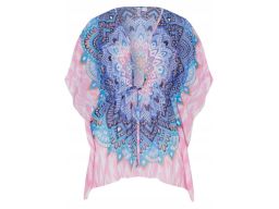 B.P.C sukienka plażowa tunika szyfonowa we wzory ^52/54