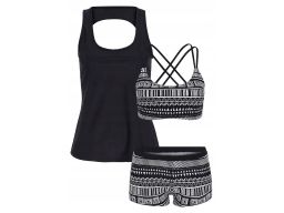 B.P.C tankini 3-elementowe top biustonosz i bokserki kąpielowe ^48