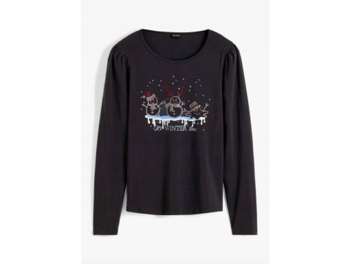 B.P.C bluzka czarna z dżetami świąteczna r.40/42