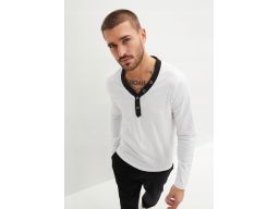 B.P.C bluzka męska długi rękaw w serek XXL.