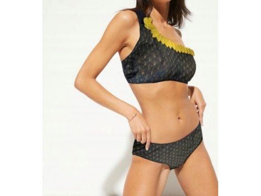B.P.C bikini bandeau czarno-złote Premium r.40