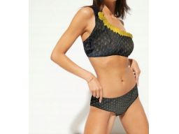 B.P.C bikini bandeau czarno-złote Premium r.40