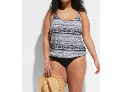 B.P.C tankini oversize czarno-białe we wzory r.44