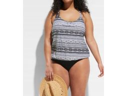 B.P.C tankini oversize czarno-białe we wzory r.44