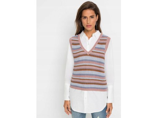 B.P.C kamizelka dzianinowa w paski 32/34.