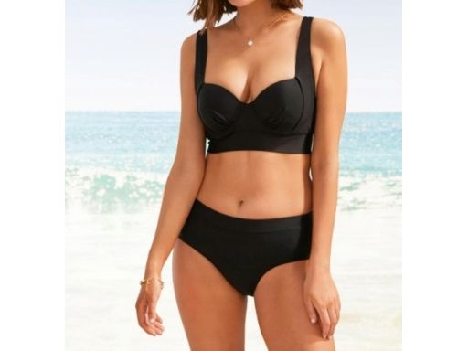 B.P.C bikini czarne na fiszbinach z figami 46 (90D).