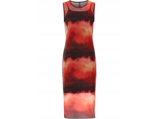 B.P.C sukienka z siateczki midi wielokolorowa cieniowana r.40/42