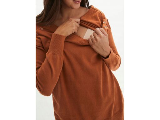 B.P.C sweter ciążowy i do karmienia brązowy ^48/50
