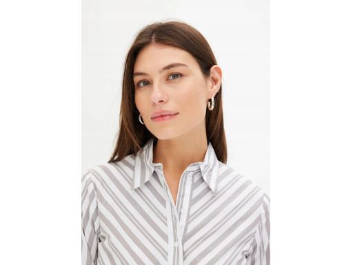 B.P.C bluzka koszulowa dłuższa w paski 42.