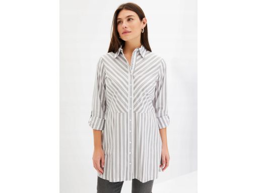 B.P.C bluzka koszulowa dłuższa w paski 42.
