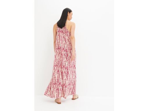 B.P.C długa sukienka letnia we wzory na ramiączka 36/38.