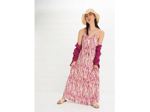 B.P.C długa sukienka letnia we wzory na ramiączka 36/38.