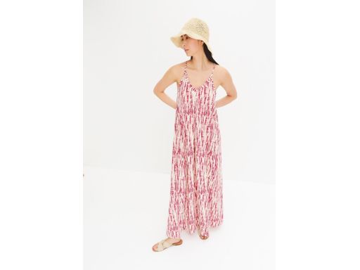 B.P.C długa sukienka letnia we wzory na ramiączka 36/38.