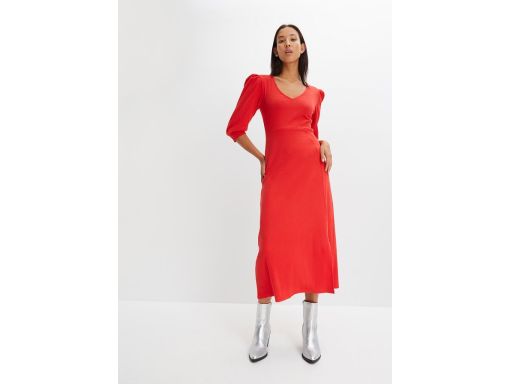 B.P.C sukienka czerwona prążkowana 40/42.
