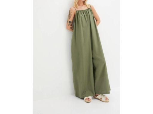 B.P.C kombinezon lniany oliwkowy luźny 38.