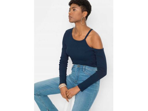 B.P.C bluzka prążkowana granatowa r.44/46