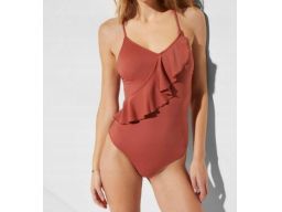 B.P.C kostium kąpielowy cynamonowy z falbaną 40.