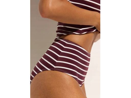 B.P.C tankini bordowe w białe paski wysoki stan r.52