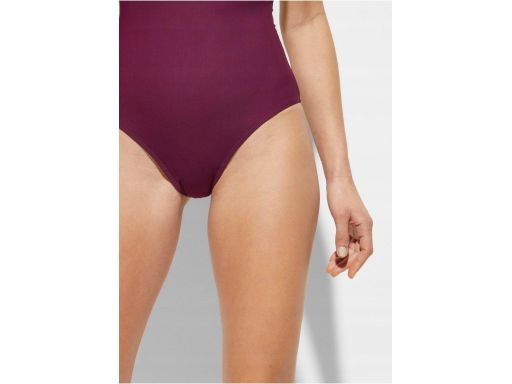 B.P.C kostium jednoczęściowy jagodowy z marszczeniami 40.