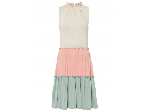 B.P.C sukienka kolorowa z falbanami 40/42.