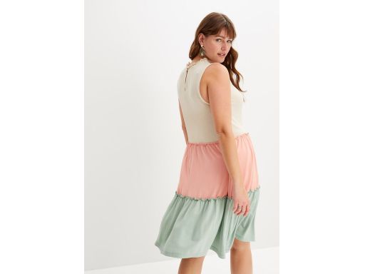 B.P.C sukienka kolorowa z falbanami 40/42.