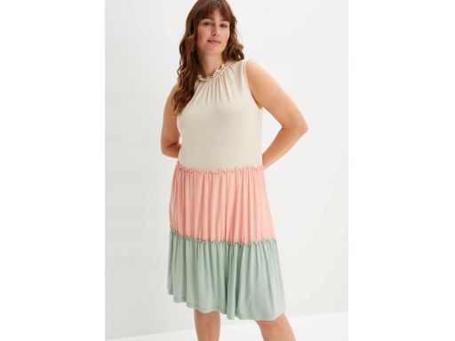 B.P.C sukienka kolorowa z falbanami 40/42.