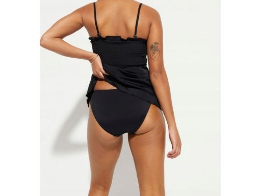 B.P.C tankini czarne marszczone z figami 44.
