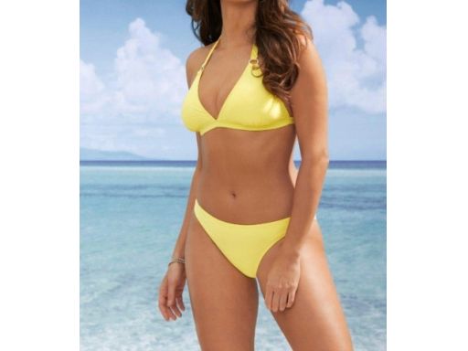 B.P.C żółte bikini z wiązaniem basic 44.