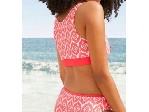 B.P.C neonowe bikini bustier z figami we wzory 38.