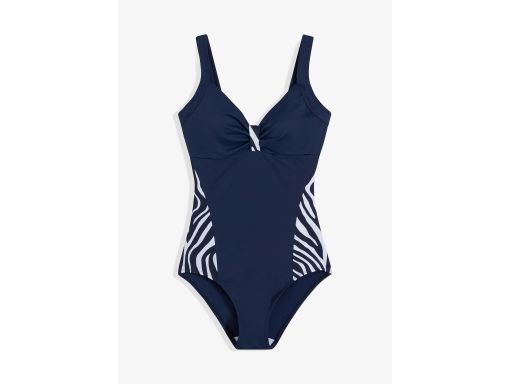 B.P.C kostium kąpielowy granatowy ze wstawkami po bokach 42.