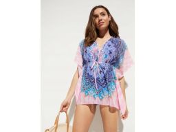 B.P.C sukienka plażowa tunika szyfonowa we wzory ^52/54