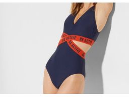 B.P.C kostium kąpielowy granatowy z wycięciami be active 40.