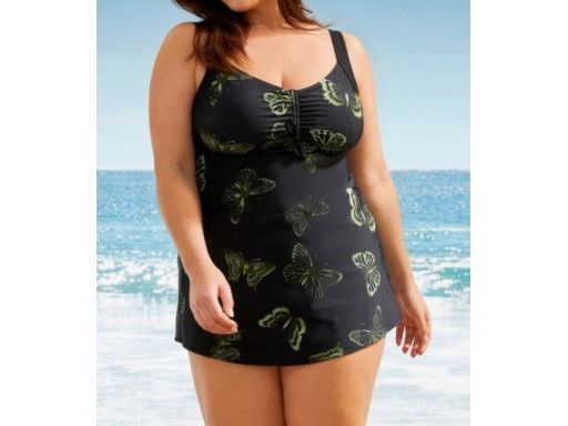 B.P.C top tankini długi czarny w motyle r.50