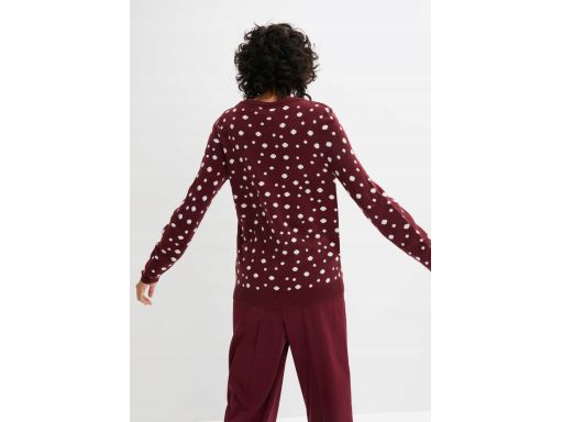 B.P.C sweter świąteczny bożonarodzeniowy bordowy 48/50.