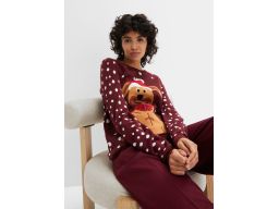 B.P.C sweter świąteczny bożonarodzeniowy bordowy 48/50.