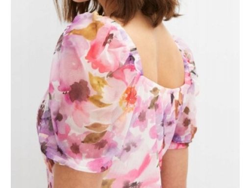 B.P.C sukienka szyfonowe kolorowe kwiaty ^44/46