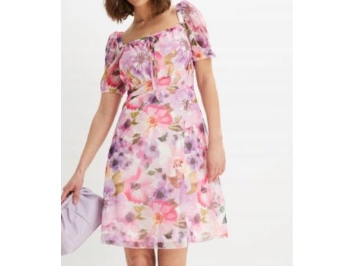 B.P.C sukienka szyfonowe kolorowe kwiaty ^44/46